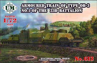 1/72 Uni Model Armored train #1 of type OB-3 of the 23-rd batallion