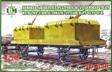 1/72 Uni Model Armored air defence platform of an armored train with two 37mm automatic antiaricraft guns