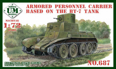 1/72 Uni Model Armored personnel carrier based on the BT-7 tank