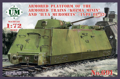 1/72 Uni Model Armored platform of the armored trains Kozma Minin and Ilya Muromets (type PL-42)