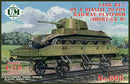 1/72 Uni Model Tank BT-7 on a biaxial 20-ton raieway platform (short-6.6 m)