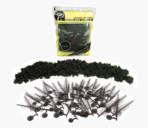 4" - 6" CONIFER GRN TREES 24/KIT