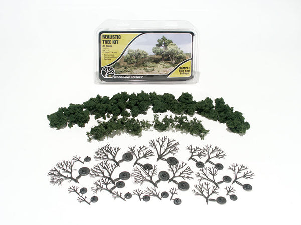 3" - 7" MED GREEN DECID TREES 6/KT