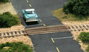 HO WOOD PLANK GRADE CROSSING