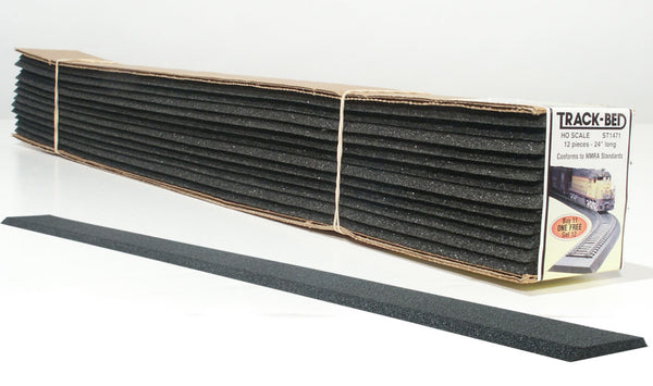 HO TRACKBED STRIPS STD 12/PKG