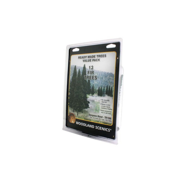 Woodland Scenics 1586 - Ready Made Trees Value Pack - 13 Fir Trees - Evergreen Blend