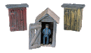 3 OUTHOUSES & MAN SC DETAILS