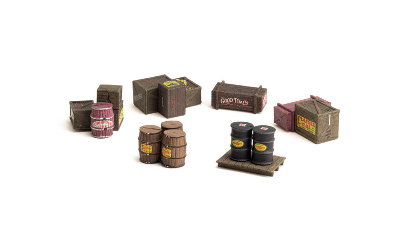 O ASSORTED CRATES