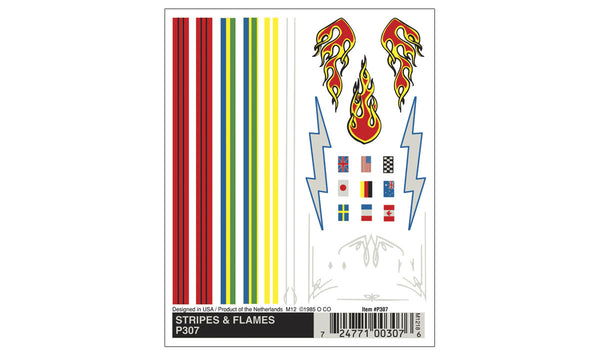 STRIPES & FLAMES DRY TRANSFER