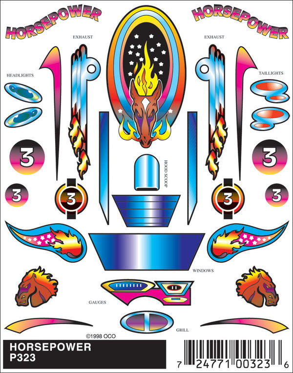 HORSEPOWER STICK-ON DECALS