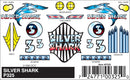 SILVER SHARK STICK-ON DECALS