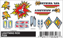 LIGHTNING ROD STICK-ON DECALS