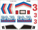 BAJA CHAMP CUSTOM PARTS W/DECAL