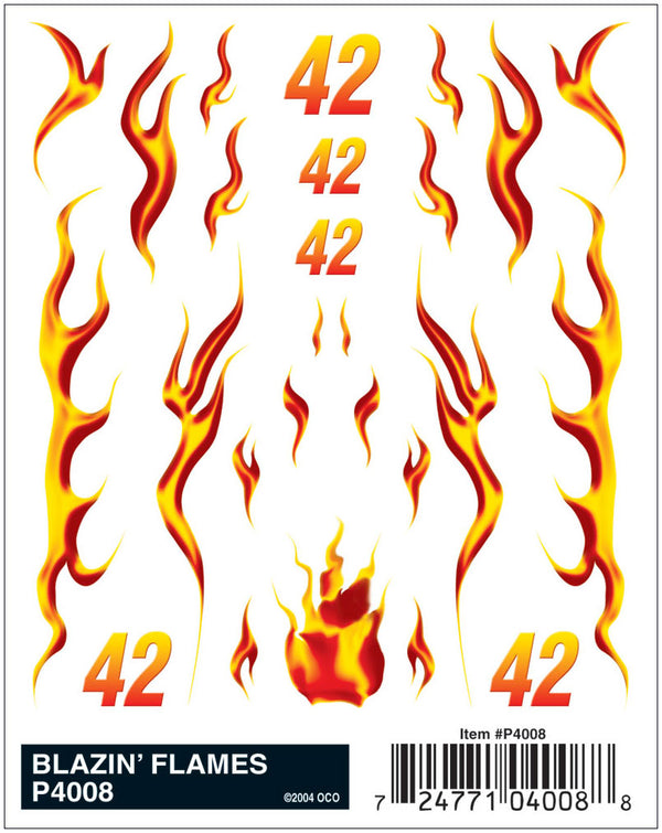 BLAZIN' FLAMES DRY TRANSFER