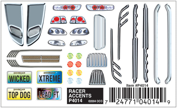 RACER ACCENTS DRY TRANSFER