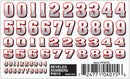 BEVELED NUMBERS DRY TRANSFER