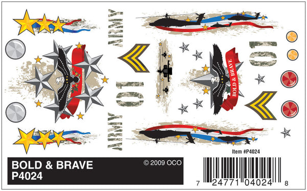 BOLD & BRAVE DRY TRANSFER