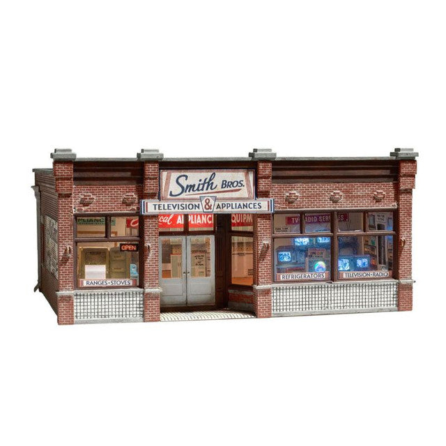 Woodland Scenics BR5069 - Smith Brothers TV & Appliance - Built-&-Ready - HO Scale