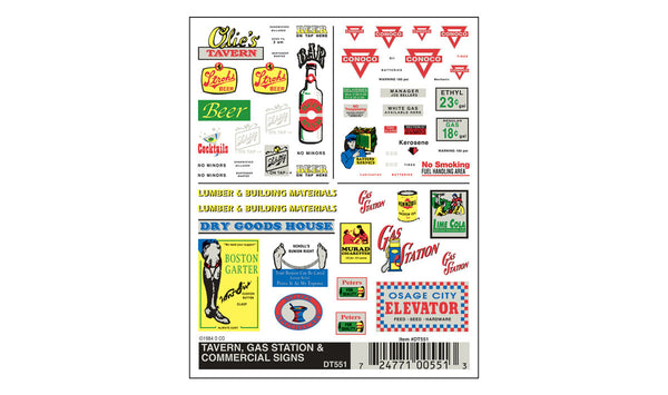 TAVERN GAS STATION & COM SIGNS