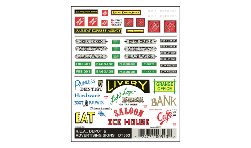 DEPOT, REA & ADVERTISING SIGNS