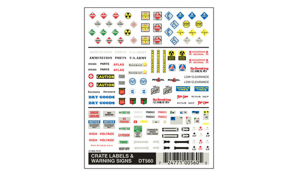 CRATE LABELS & WARNING SIGNS
