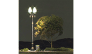 HO DOUBLE LAMP POST STREET LIGHTS