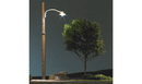 O WOODEN POLE STREET LIGHTS