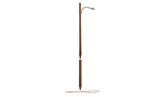 O WOODEN POLE STREET LIGHTS