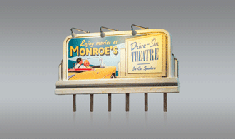 MONROE'S DRIVE-IN BILLBOARD
