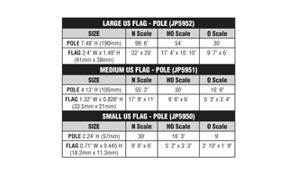 SMALL US FLAG - POLE