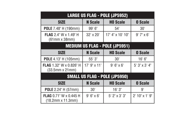SMALL US FLAG - POLE