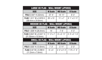 MEDIUM US FLAG - WALL MOUNT