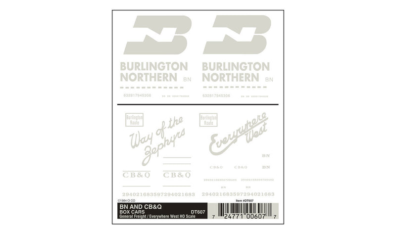 BN, CB & Q BOX CARS