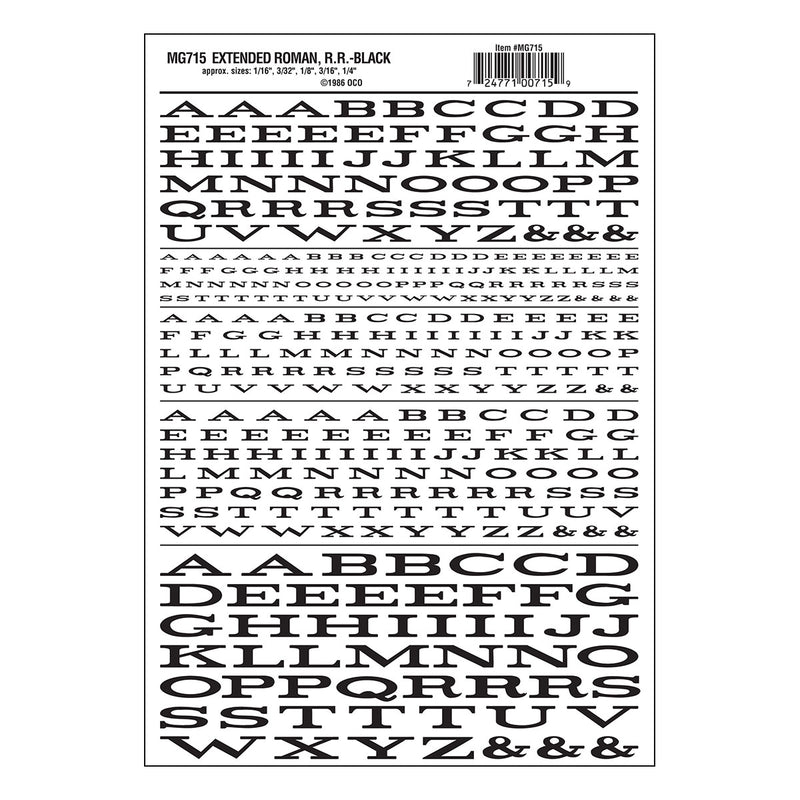 EXTENDED ROMAN RR BLACK DT