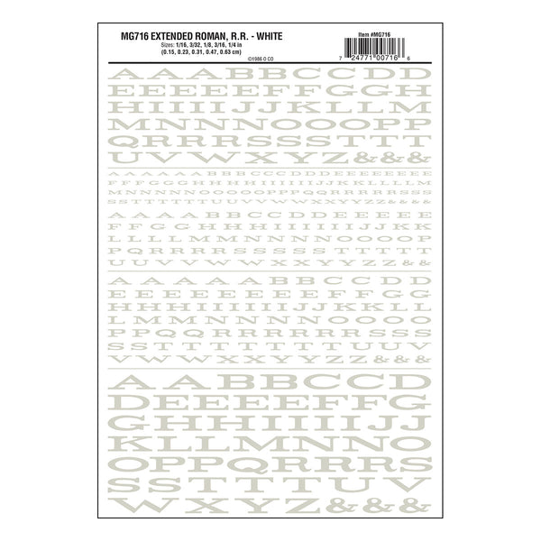 EXTENDED ROMAN RR WHITE DT