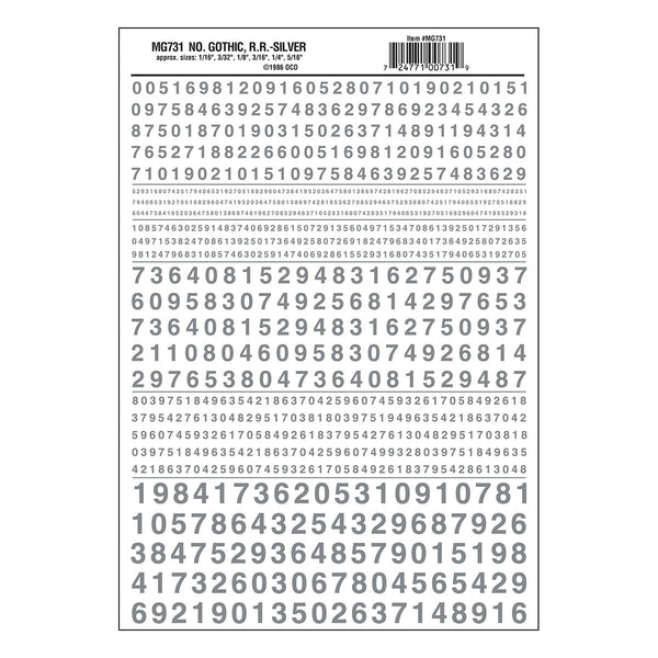 NUMBERS GOTHIC RR SILVER DT