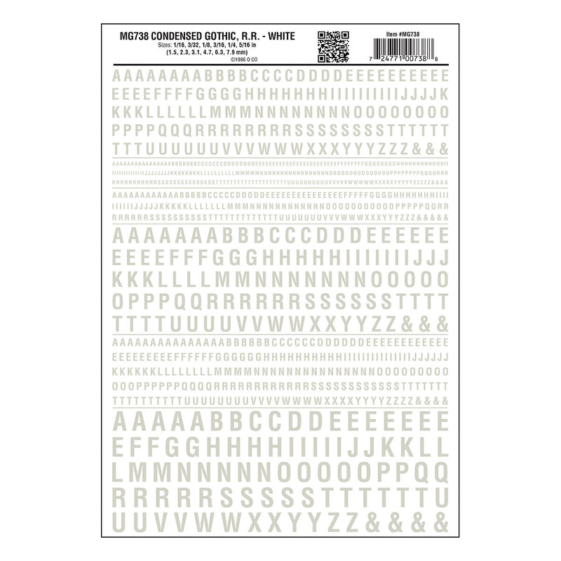 CONDENSED GOTHIC RR WHITE DT