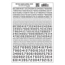 45°USA GOTHIC NUMBERS BLACK DT