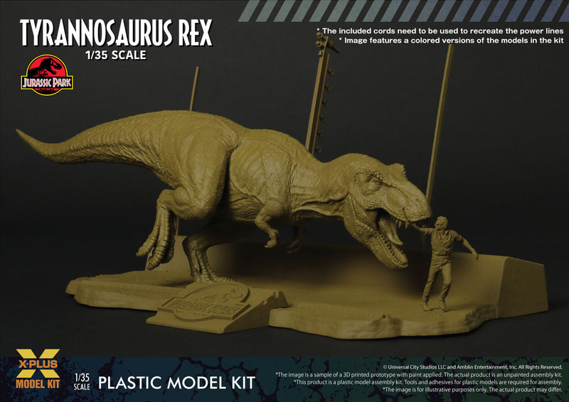 Jurassic Park T-Rex & Malcom Diorama Plastic Model Kit