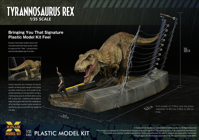 Jurassic Park T-Rex & Malcom Diorama Plastic Model Kit