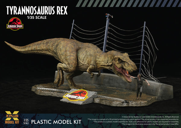 Jurassic Park T-Rex & Malcom Diorama Plastic Model Kit