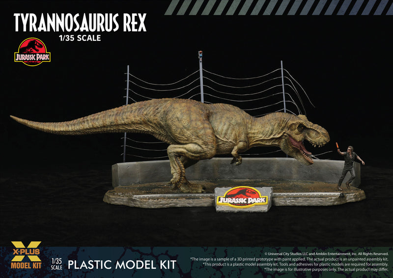 Jurassic Park T-Rex & Malcom Diorama Plastic Model Kit