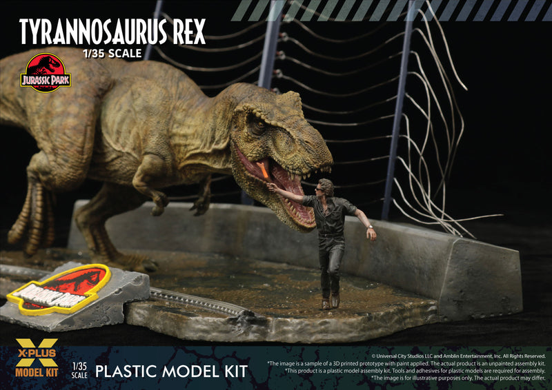 Jurassic Park T-Rex & Malcom Diorama Plastic Model Kit