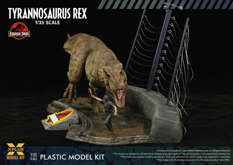 Jurassic Park T-Rex & Malcom Diorama Plastic Model Kit