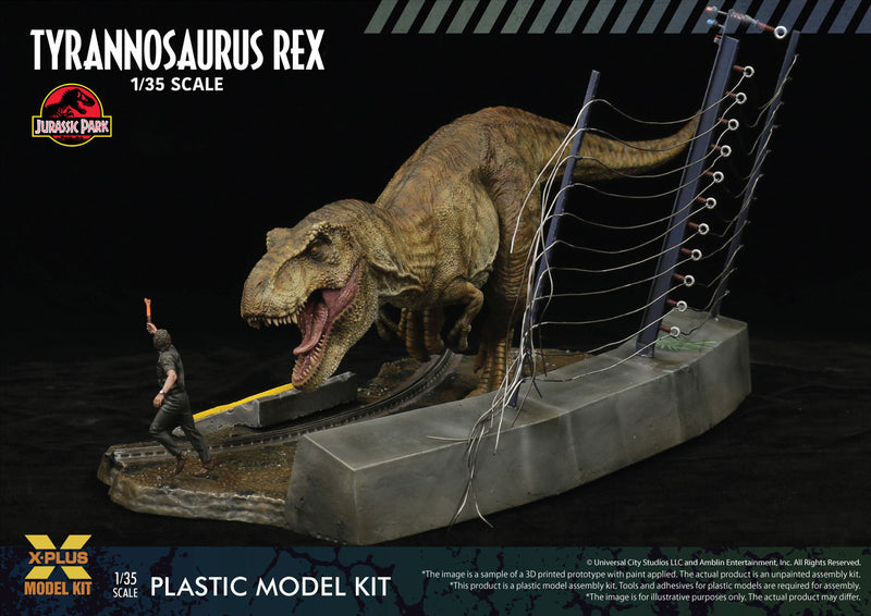 Jurassic Park T-Rex & Malcom Diorama Plastic Model Kit