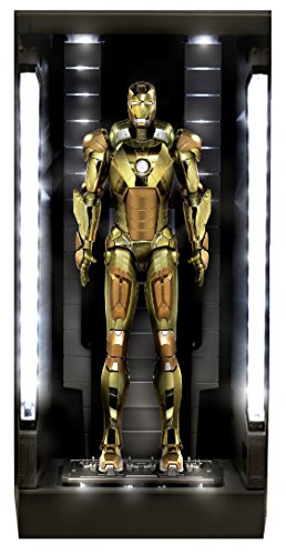Dragon Models Iron Man 3 - Hall of Armor - Mark 21, Action Hero Vignette with Lighted Hall Building Kit (1/9 Scale)