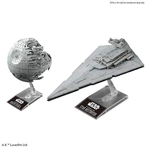Bandai Star Wars Plastic Model Death Star II 1/2,700,000 & Star Destroyer 1/14,500 "Star Wars"