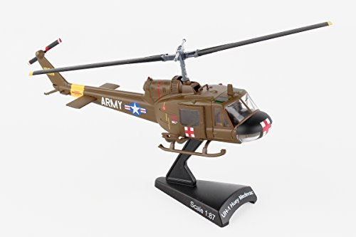 Daron Worldwide Trading Postage Stamp UH-1 Huey MEDEVAC US Army Vehicle (1/87 Scale)