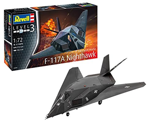 Revell 03899 F-117 F-117A Nighthawk Stealth Fighter, Multi Colour, 1: 72 Scale