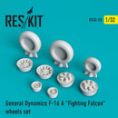 Reskit F-16 (A) "Fighting Falcon" wheels set (1/32)